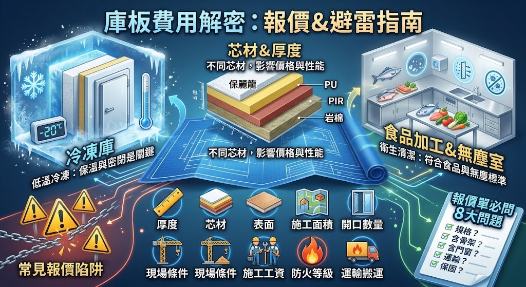 庫板費用怎麼算？材質、厚度、施工與報價單完整解析